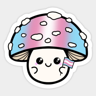 Trans Pride Mushroom Sticker